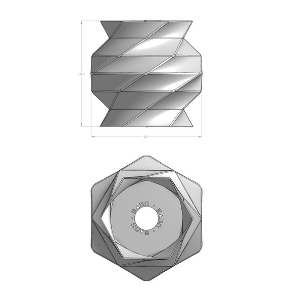 3DPPA Flowing Lamp Shade | Home Decor | Gift Idea | Geometric | Pendant Lighting - Picture 8 of 10